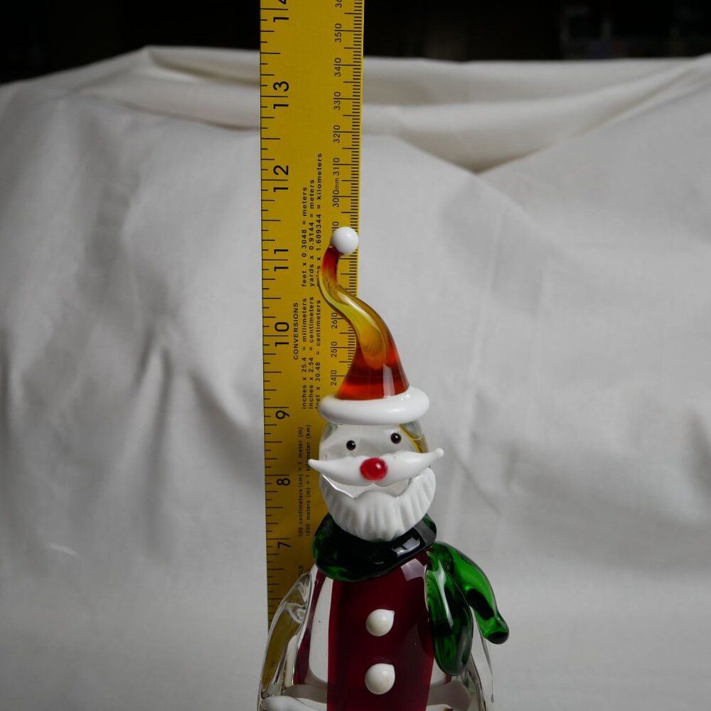Vintage Cannon Falls Holiday Gallery Clear Glass Santa Claus 11" Figurine - Picture 5 of 6